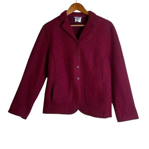 Jax II red wool blend sweater blazer. Size 10 - Picture 1 of 8